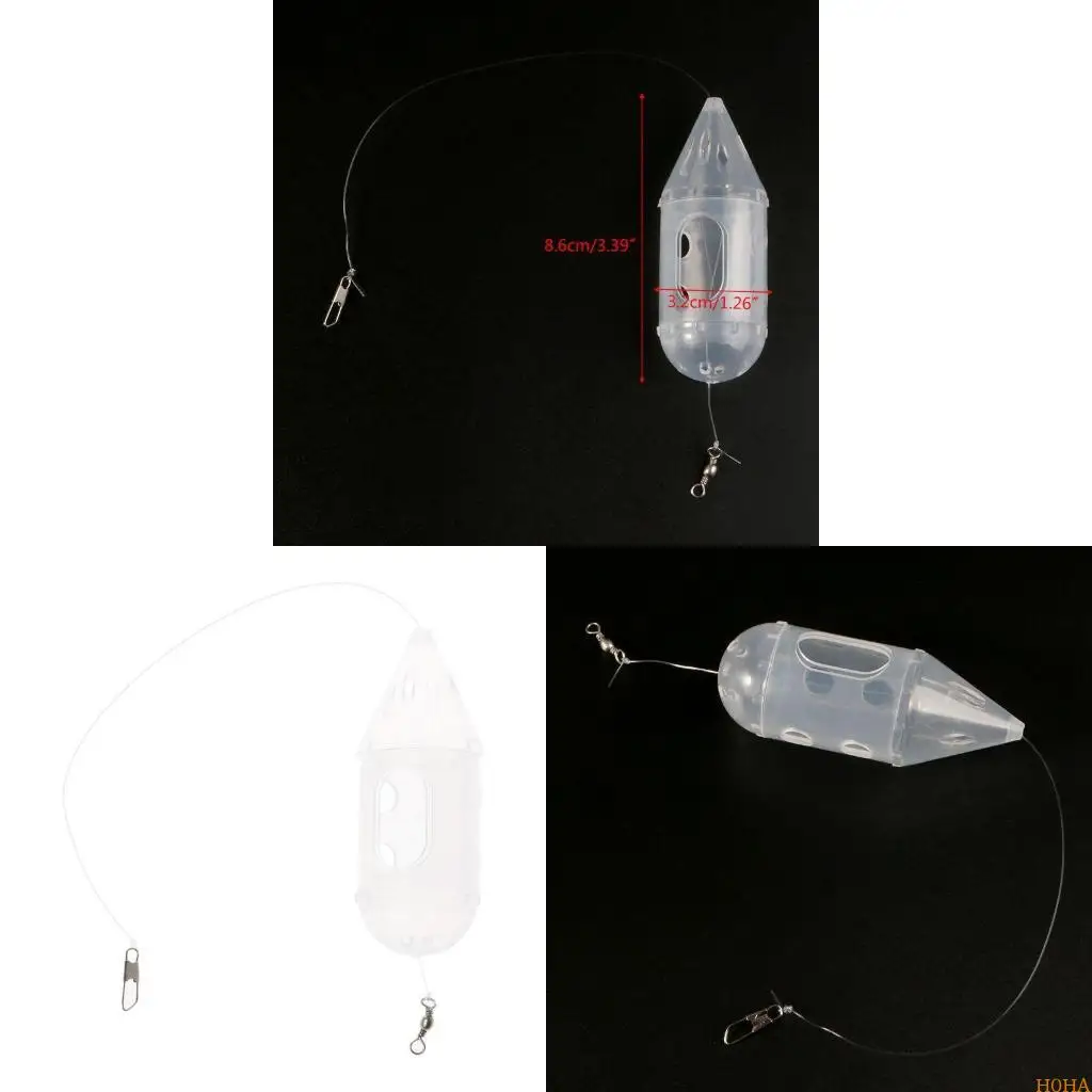 N0HA 1pc 낚시꾼을위한 새로운 작은 미끼 케이지 낚시 함정 바구니 피더 홀더 포수