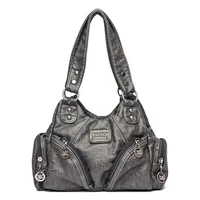 Sacs à bandoulière en cuir Pu souple de luxe pour filles, sacs à main noirs, fourre-tout, Mini petits sacs de moto pour femmes, nouvelle collection 3