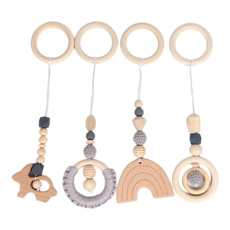 Baby Sensory Hanging Pendants Rattle Newborn Teething Nursing Gifts