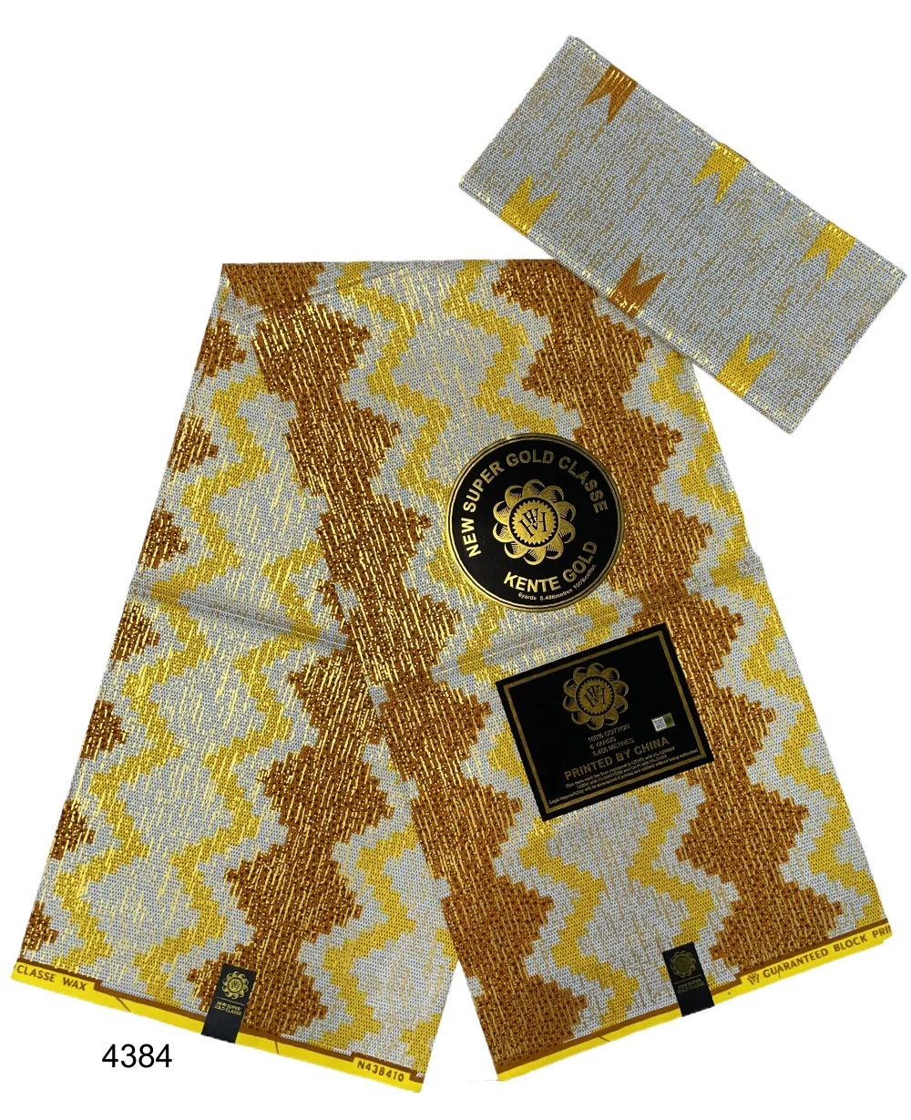 Kente African wax fabric cotton 4+2 african wax fabric clothing fabric