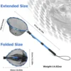 Goture Fishing Landing Net Aluminium Alloy Telescopic Fishing Net Small Mesh Trout Folding Portable Hand Net Fishing Tools 4