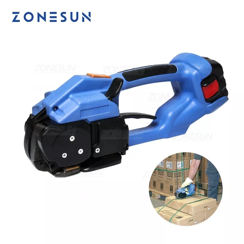 

ZONESUN Strapping Machine ORT-200 Battery Powered Electric Pet Strap Packing Tool Electric Plastic Strapping Tool