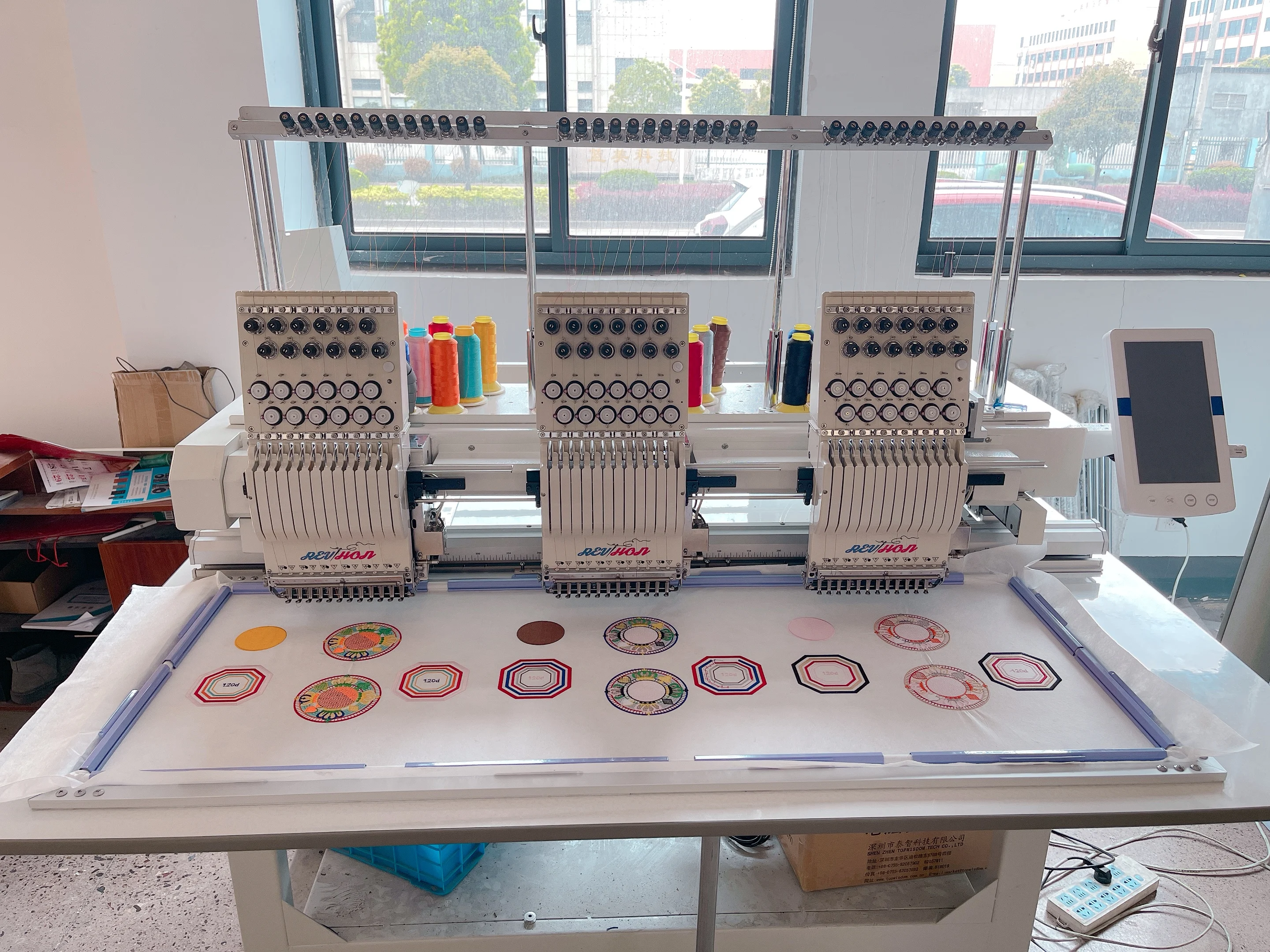 Commercial Use 3 Head Embroidery Machine Computerized for Sale 4