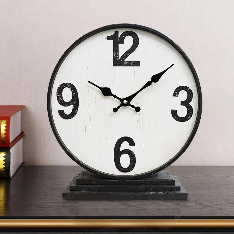 

Креативные Часы, минималистичные круглые настольные маленькие часы