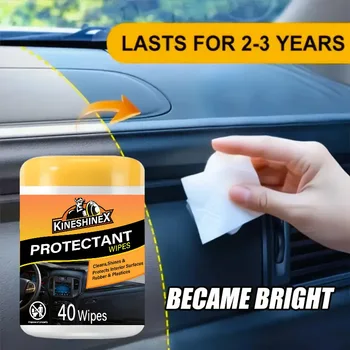 40 salviette umidificate per auto: panni idratanti per seggiolini auto, cruscotti e finiture delle porte, antigraffio, non adesivo, non residui