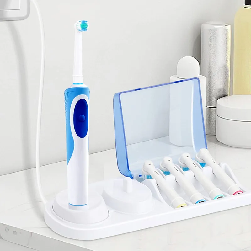 Soporte para cepillo de dientes eléctrico Oral B, Base de soporte para  cabezal de cepillo de dientes, cubierta de caja con orificio para cargador  - AliExpress