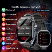 LIGE AMOLED Smart Watch ET585 Men ECG Blood Compositoin Health Monitoring Bluetooth Call Women Sports Fitness Tracker Smartwatch 1