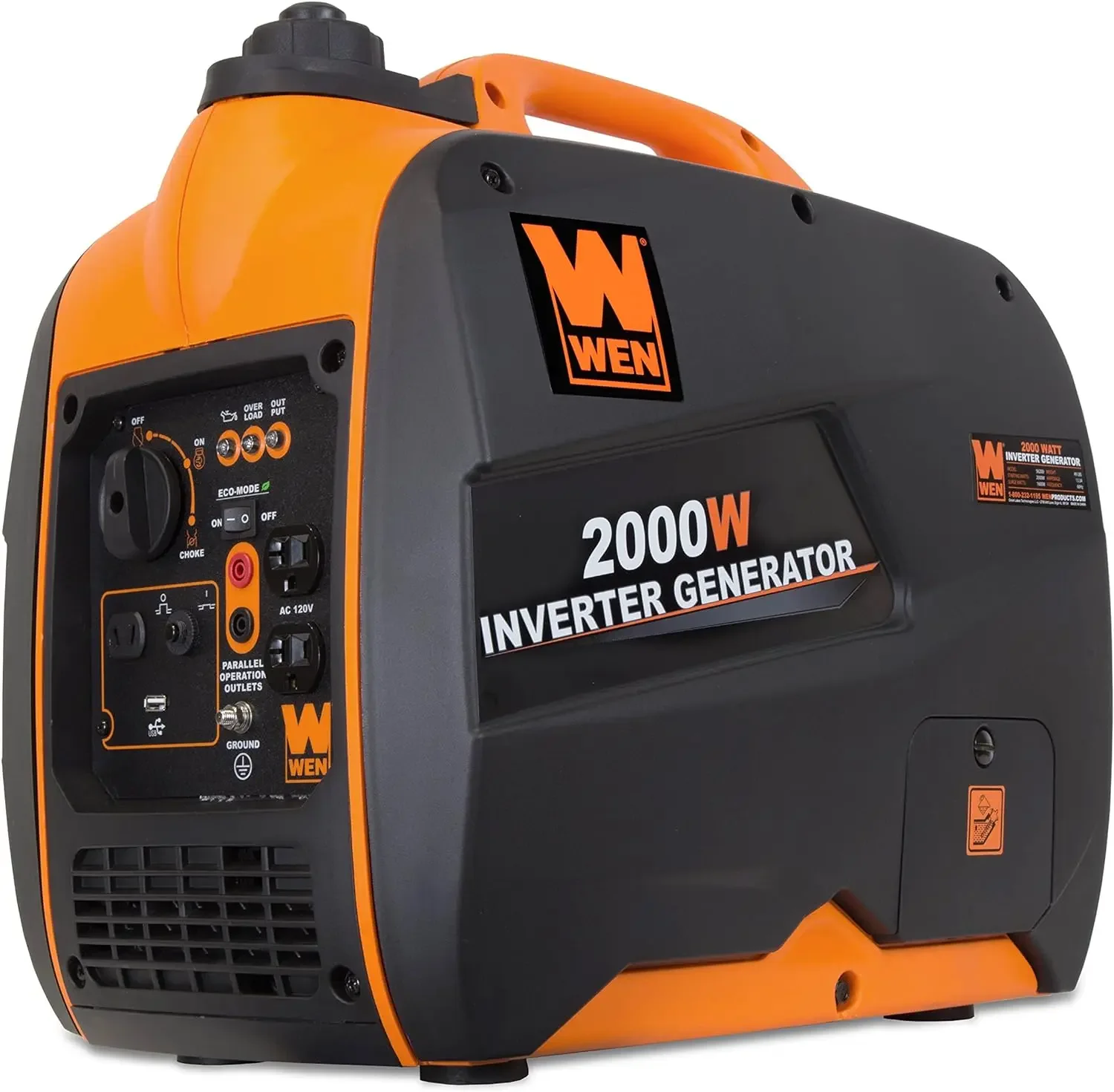 

56200i 2000-Watt Gas Powered Portable Inverter Generator, CARB Compliant,Black & Orange