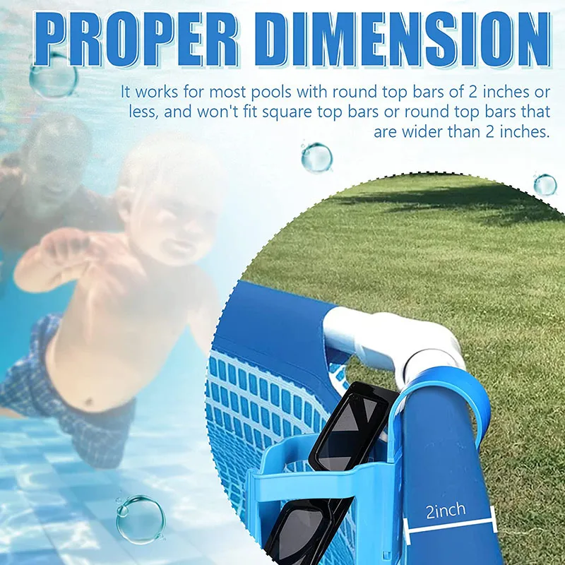 Poolside Cup Holder For Above Ground Pools Pool Cup Holder for Drinks Drink Holder Fits 2 Inch or Less Round Top Bar