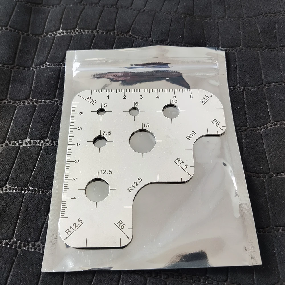 Leather Cutting tool Corner Cutter Circle Ruler Metal Drawing Ruler Circle Leather Punch Templates DIY Craft Tools