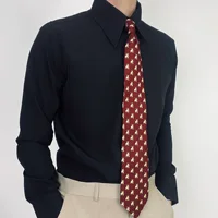 2025 nouvelle haute qualité col étalé chemise pour hommes sans plis à manches longues coupe ajustée affaires décontracté Vintage tenue de bureau hommes chemises 2
