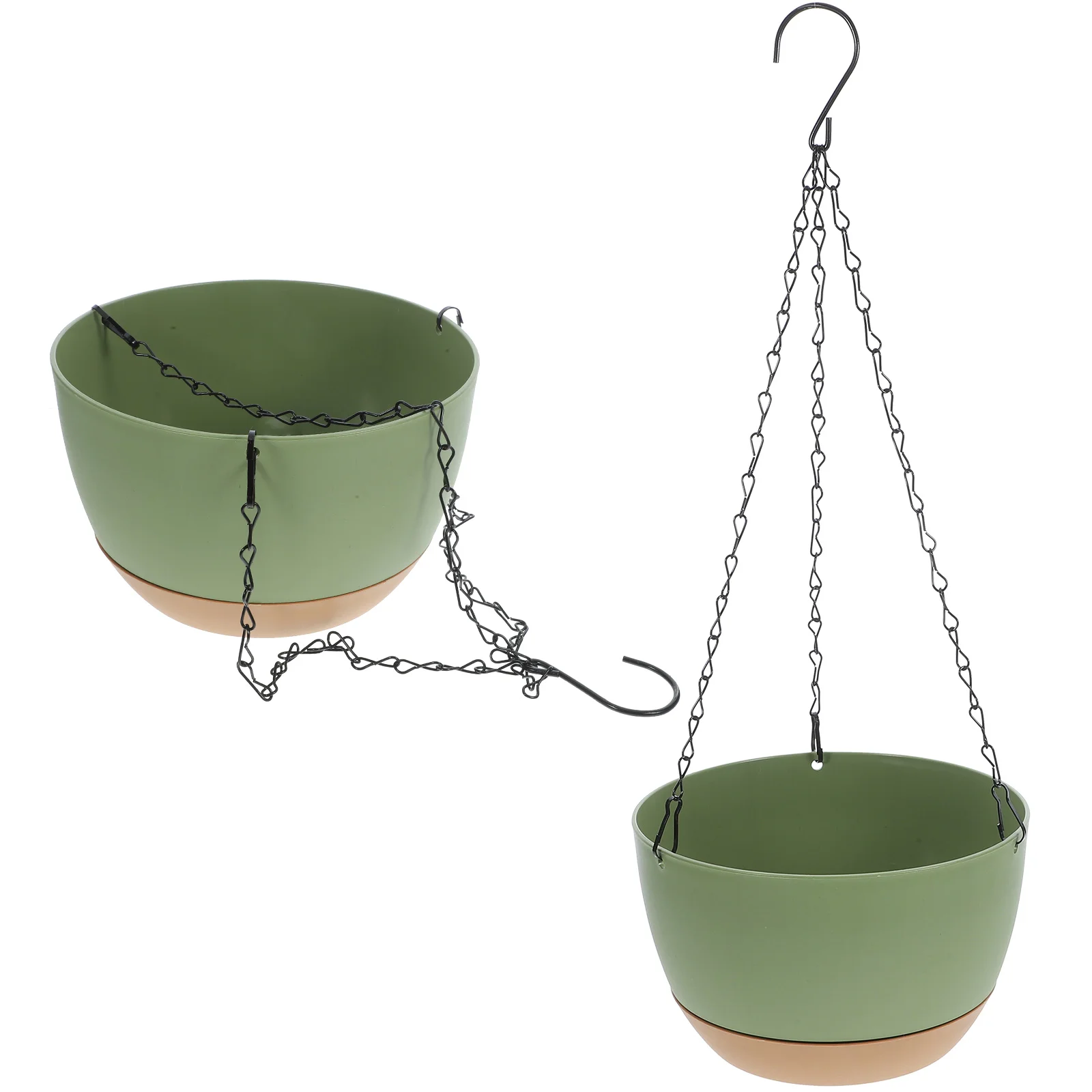 2 Pcs Self absorbent Hanging Flowerpot Green Plant Decor Water Hydroponic Basket Pot Plants House Material 2