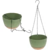 2 Pcs Self absorbent Hanging Flowerpot Green Plant Decor Water Hydroponic Basket Pot Plants House Material 2