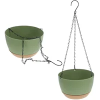 2 Pcs Self absorbent Hanging Flowerpot Green Plant Decor Water Hydroponic Basket Pot Plants House Material 2
