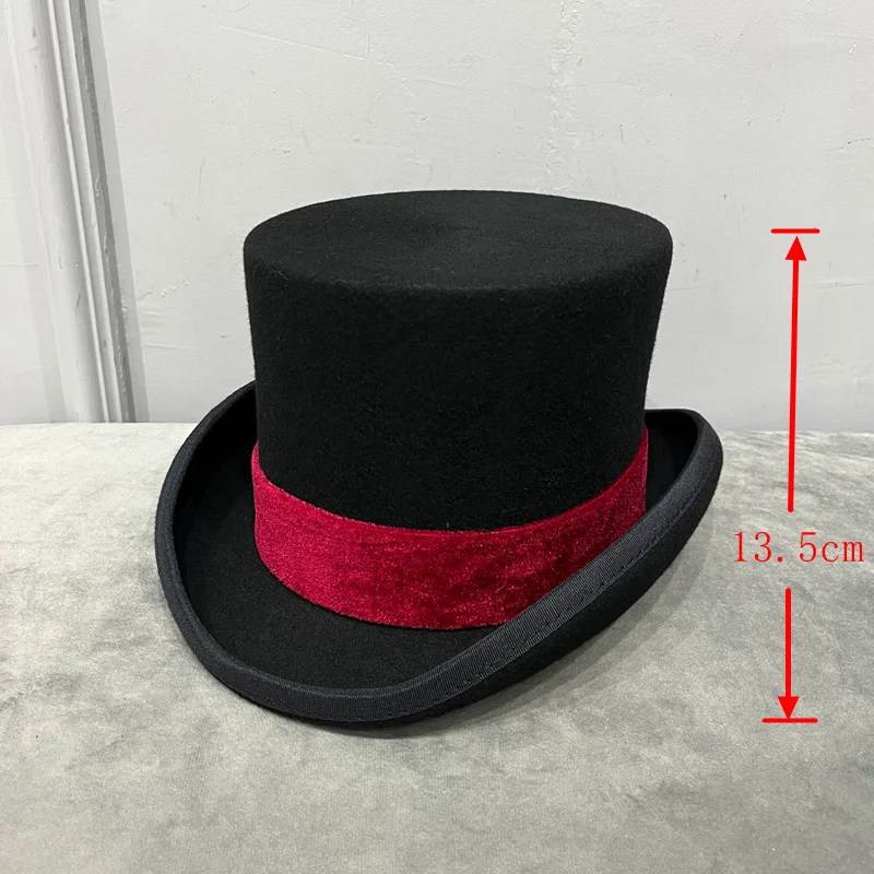 British wind in Europe and the gentleman cap stage performance top hat retro fashion and personality President hat cap 5 British wind in Europe and the gentleman cap stage performance top hat retro fashion and personality President hat cap 5