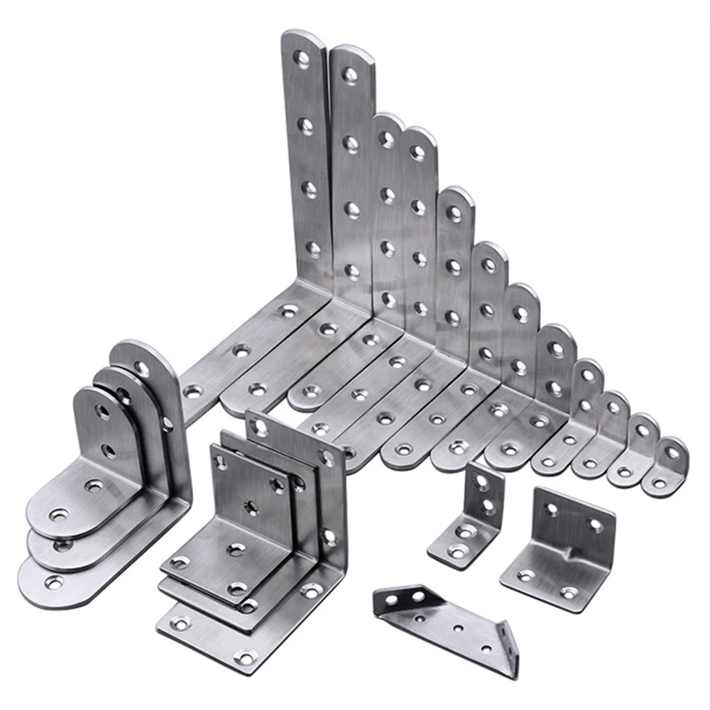 Description Picture 4 of itemStainless Steel Corner Bracket Hardware Thickened Square Corner Code 90-degree Right Angle L-shaped Fixed Bracket Connector