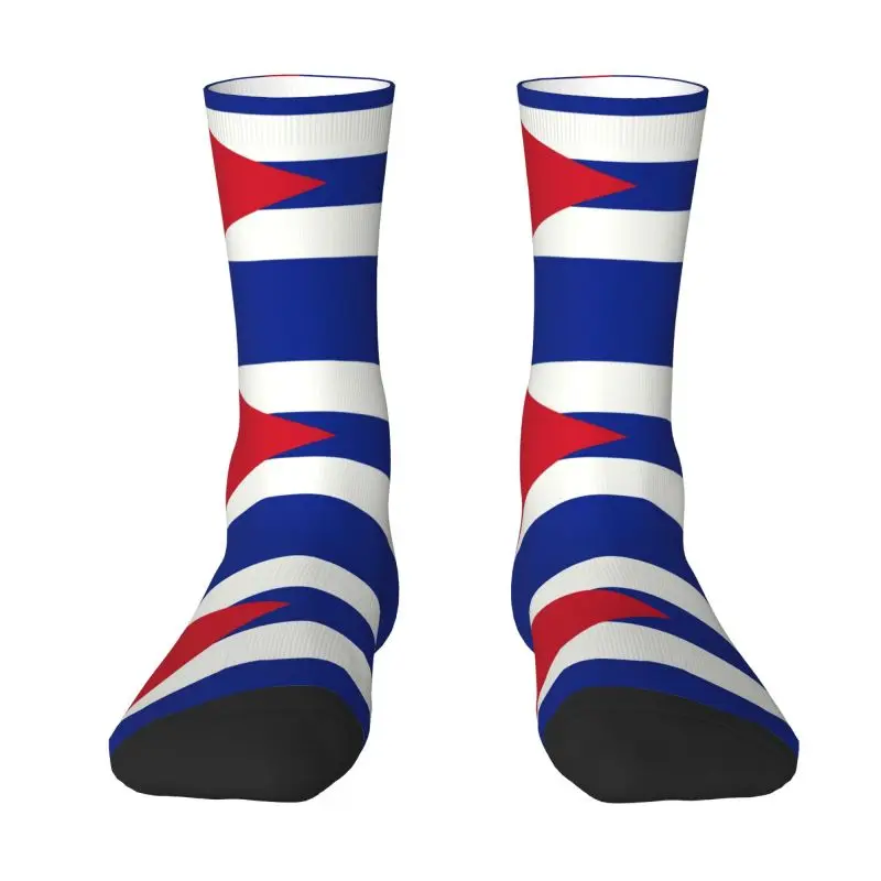 

Cool Men's Flag Of Cuba Dress Socks Unisex Breathbale Warm 3D Print Cuban Patriotic Crew Socks