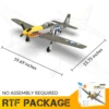 New Volantex P51D Mustang RC Plane 2.4G 4CH 500MM Wingspan EPP Foam RC Aircraft One Key Aerobatic RTF Glider Brushless motor 6