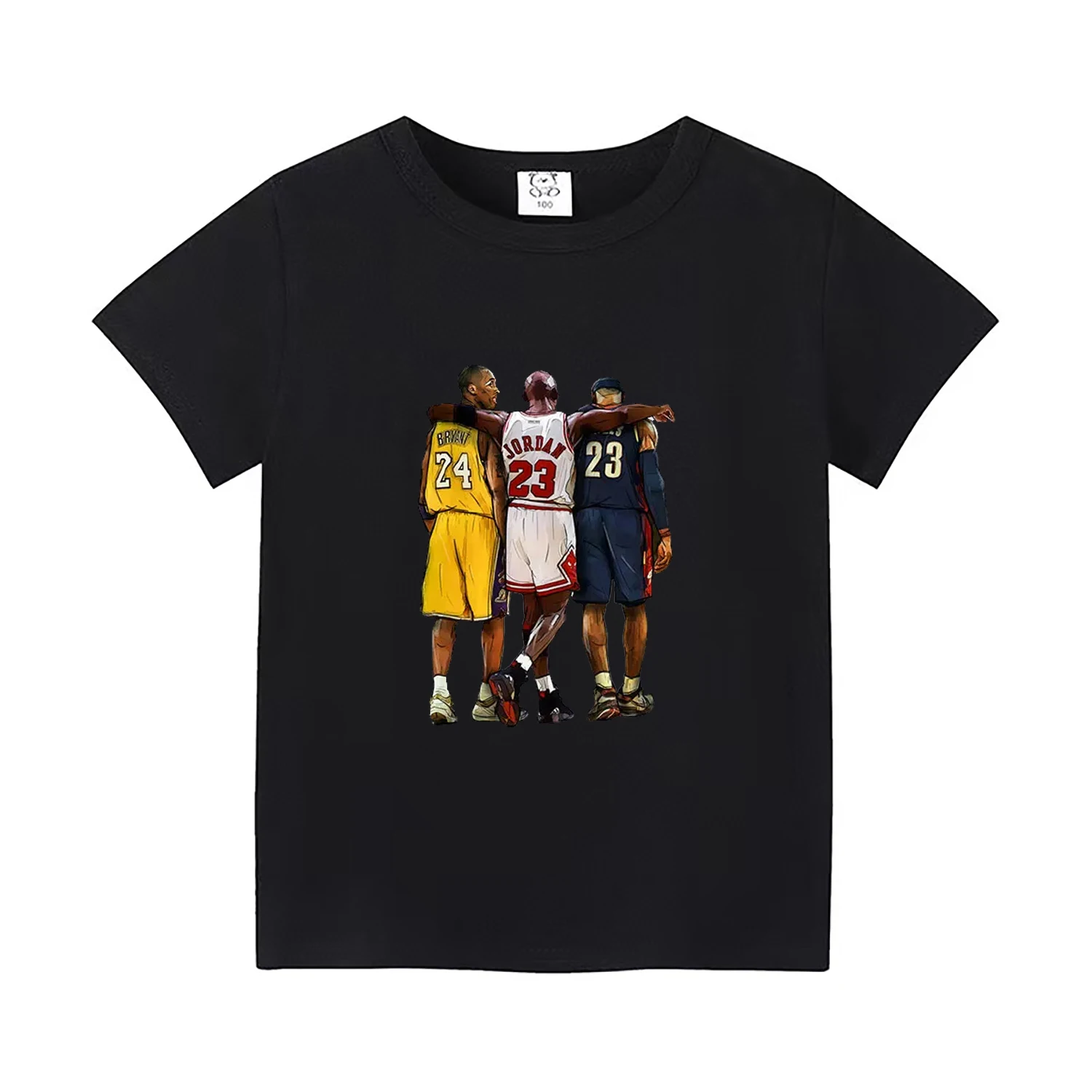 New Summer Basketball Print Tee Tops, Boy's Round Neck Casual Short Sleeve Comfortable Soft Versatile Kid T-shirt 3