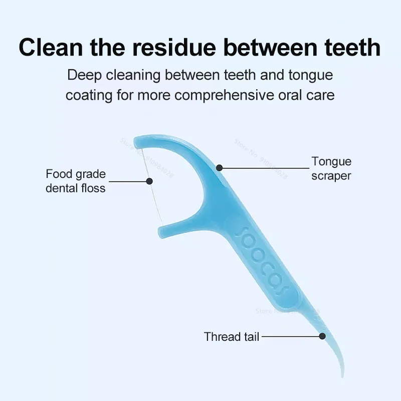 300pcs SOOCAS Professional Dental Flosser Ergonomic Design Safe Food Grade Teeth Stick Tooth Picks 50Pcs/Box 6BOX Tooth Pick 5