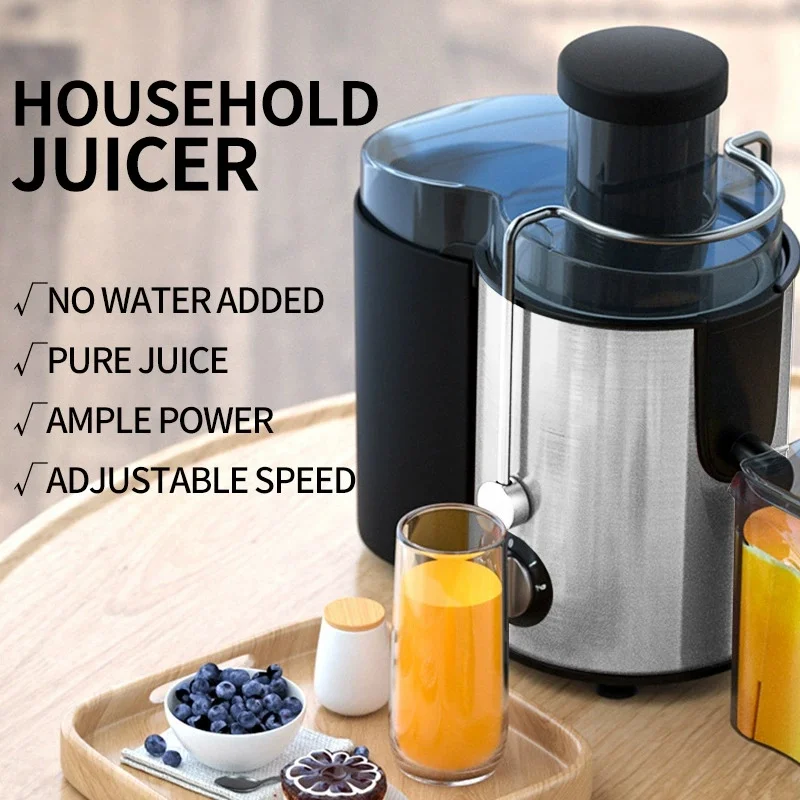 BPA-free Machine 800W Centrifugal Stainless Steel Juicer Extractor With Wide Mouth 3” Feed Chute For Fruit Vegetable_voghion.com