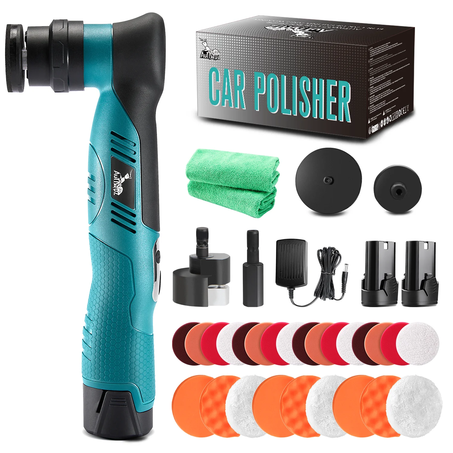 12V Cordless Electric Car Polisher Mini Wireless Detailing Tool 6 Speed Settings Dual Action Polish AUTIWOZ W02PO62 car polisher