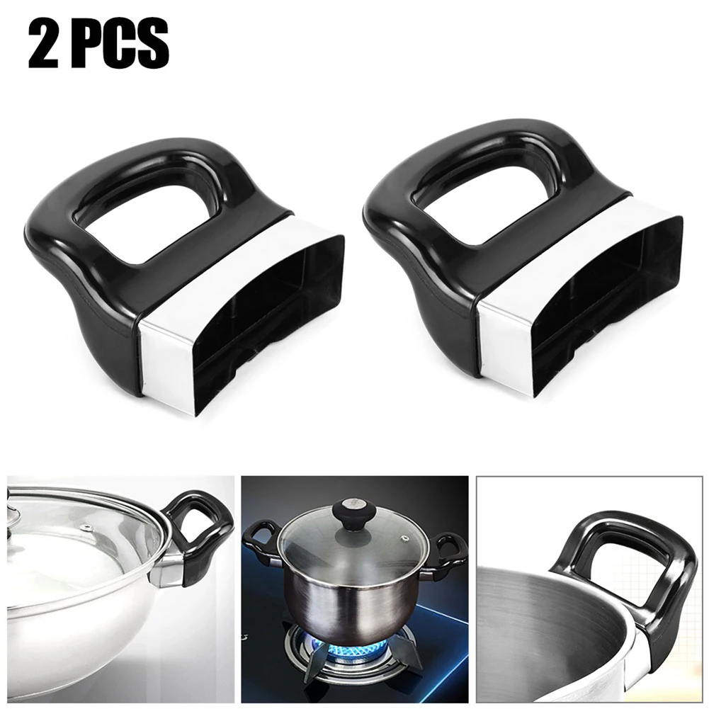 Description Picture 3 of item2pcs Universal Black Bakelite Metal Pressure Pan Cooker Steamer Sauce Pot Replacement Short Side Handle Grip For Home Tools