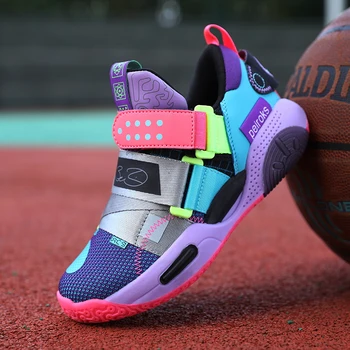 Scarpe da basket per bambini per ragazzi e ragazze scarpe sportive per bambini antiscivolo scarpe da ginnastica leggere per esterni scarpe da ginnastica