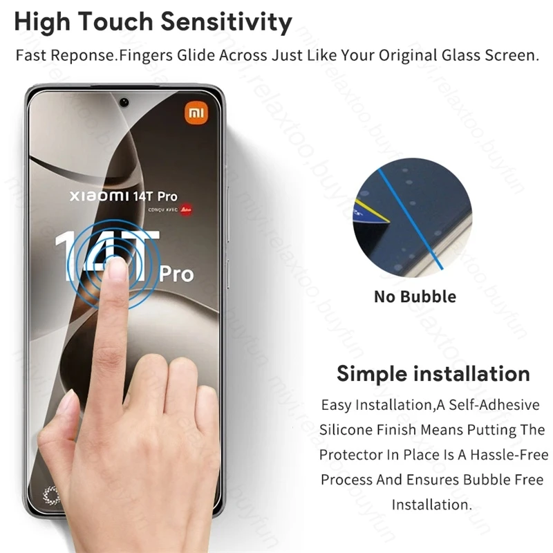 Premium Clear Protective Case with 3Pcs Tempered Glass Screen Protectors - 9H Hardness