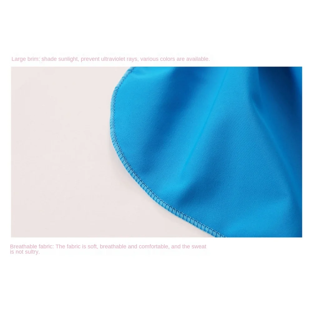 Multicolor Kids Anti-UV Sunscreen Hat Gift Breathable Outdoor Child Beach Cap Nylon Swimming Large Brimmed Hat Summer 2