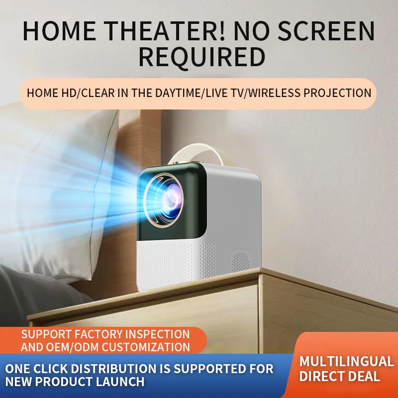 Sky Fly Jhd X10 1080 Hd Proiettore Home Theater Cinema Office Gamer Usa Led Portatile 4K Video Beamer Wifi Cellulare Tv Film