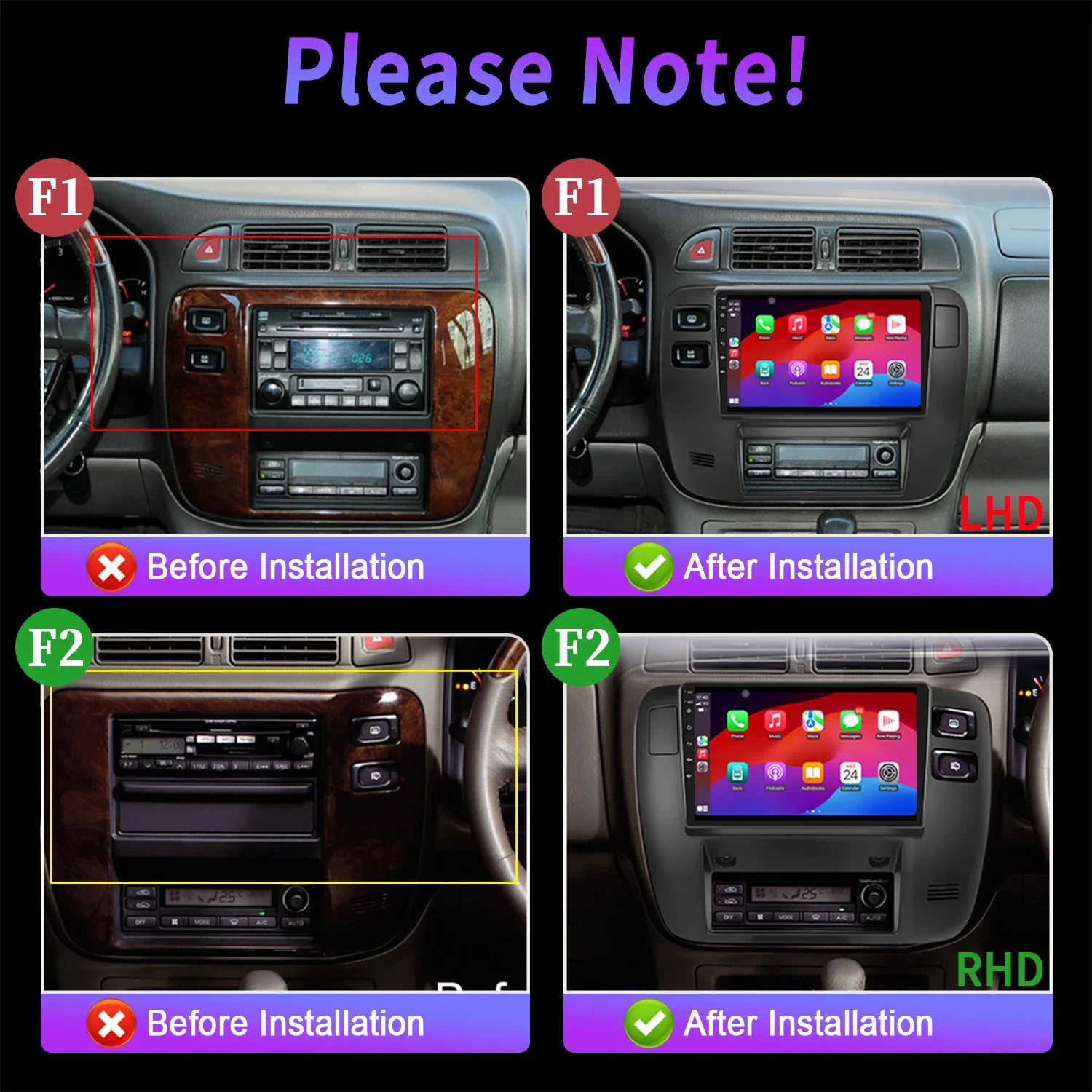 Per Nissan Patrol Y61 1997-2005 Autoradio Multimediale di Navigazione 4G GPS Android 14 Wireless CarPlay 7862S 8G 256G 2K QLED Schermo - Image 2