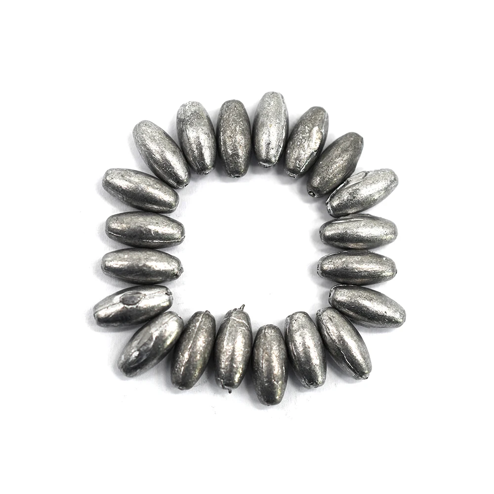 MNFT 500Pcs Olive Shape Lead Sinkers Pure Lead Making Fishing Sinker Weight  0.35g/0.5g/0.6g/1g/2g