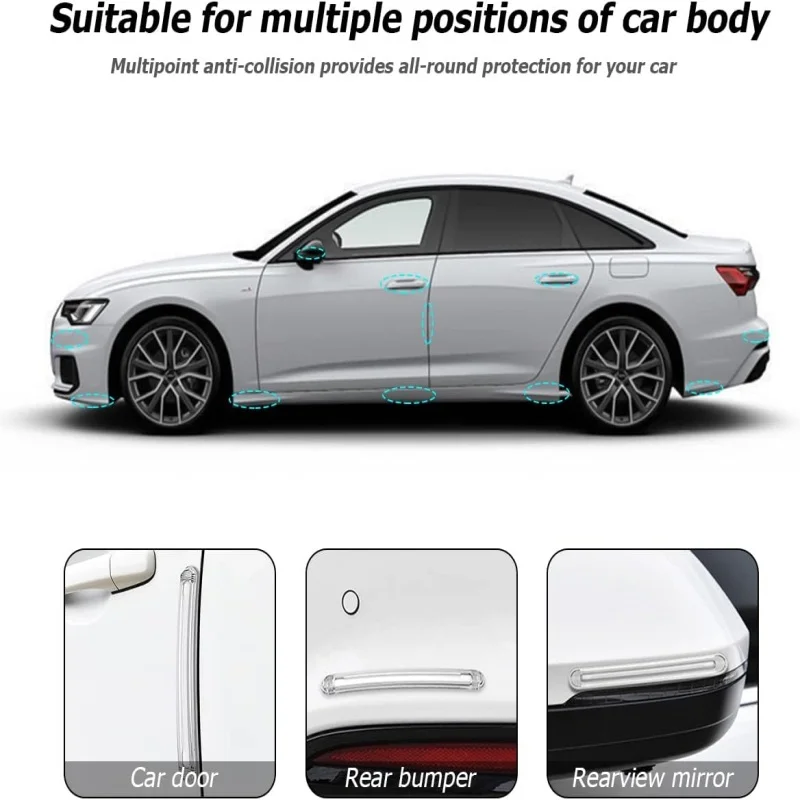 Description Picture 3 of item8PCS Universal Car Door Handle Protector Door Cup Protective Films Clear Stickers Anti Scratch Decals Strips Bumper Scuff Plate