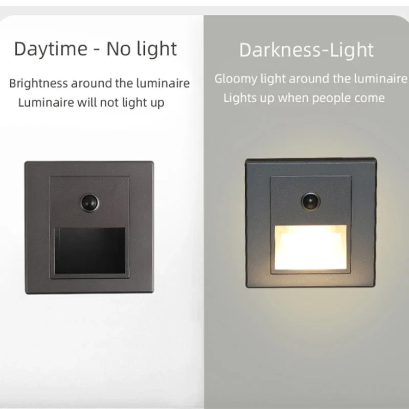 Sensor staircase light infrared sports room outdoor staircase step lamp 3W embedded LED step stairs bedroom decoration