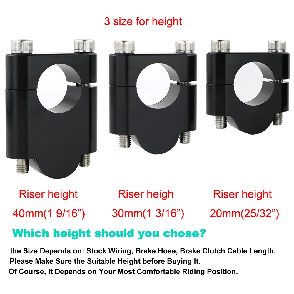 Motorcycle Handlebar Risers 22mm 7/8" Mounting Clamps For BMW R1200R F800ST F700GS F650G F650CS G650GS R1100GS R1150GS R850GS 4