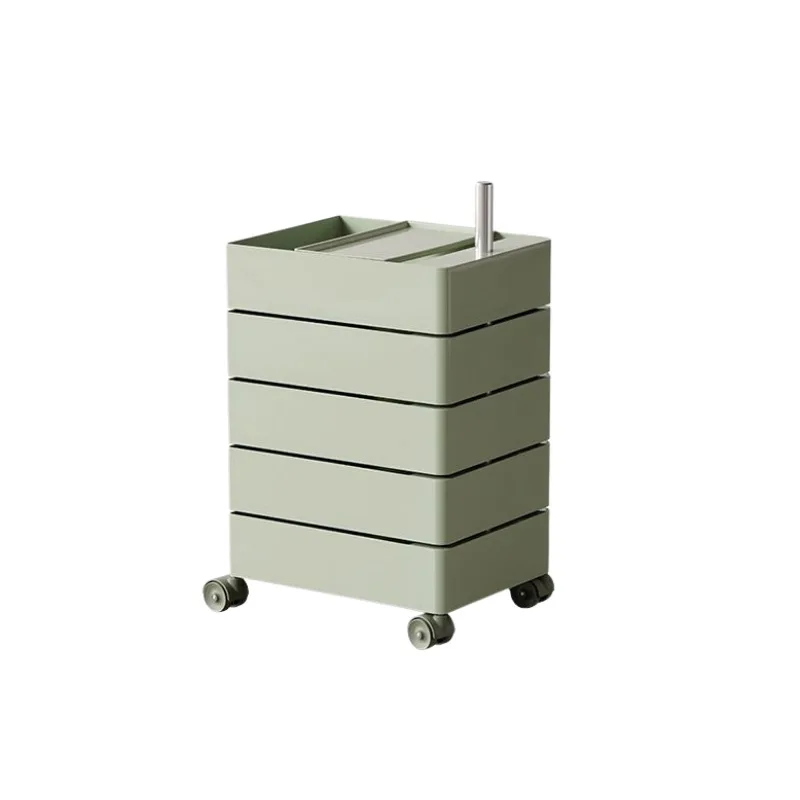 Ins Side Cabinet Rotating Storage Cabinet Movable Bedside Table Simple Nordic Storage Cosmetic Nightstand