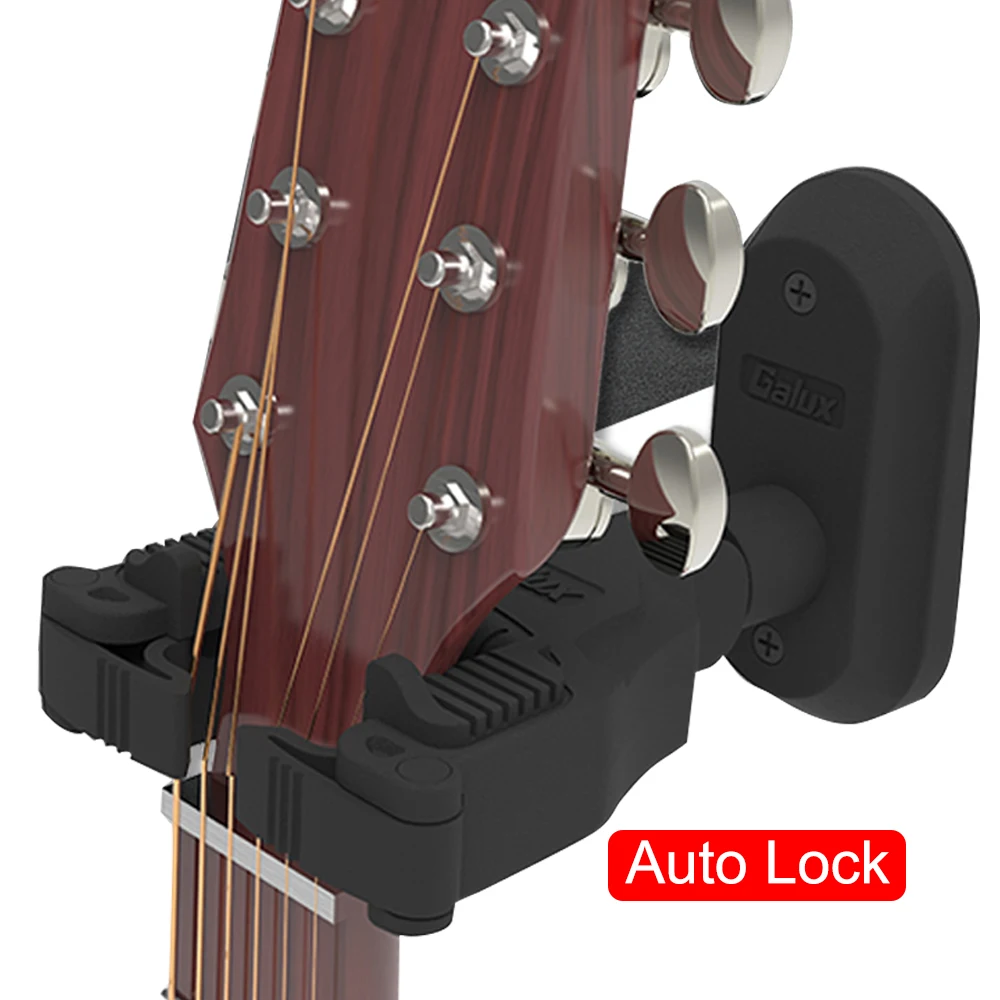 

Silicon Guitar Wall Mount Hanger Holder Keeper Hook Stand Auto Lock System for Electric Acoustic Guitars Bass String Instrument