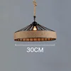 Classical Hemp Rope Pendant Hanging Lamp Lustre for Ceiling Chandelier Classic Retro Antique Industrial Iron Dining Room Light 6