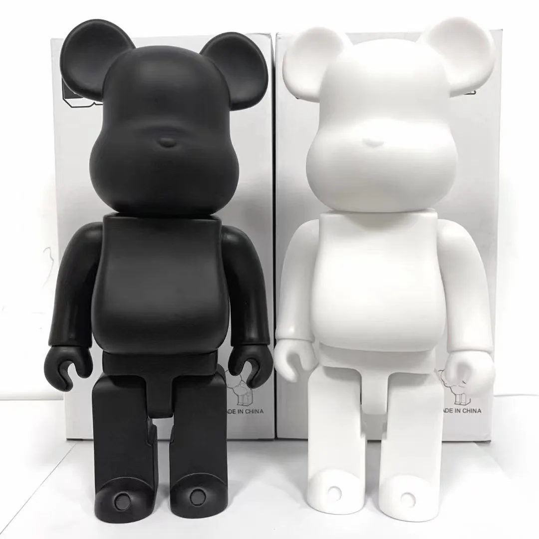 700% 베어브릭 조각상 DIY 페인트 만화 저축 탱크, 거실 홈 데코, 카페 몰 대형 베어브릭 바닥 조각, 50cm