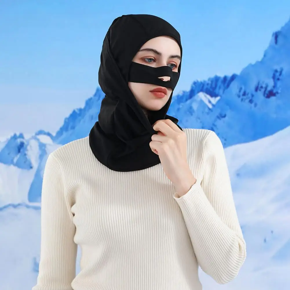

Outdoor Hat Soft Plush Lining Balaclava Elastic Breathable Face Guard for Weather Skiing Cycling Winter Warmth Protection
