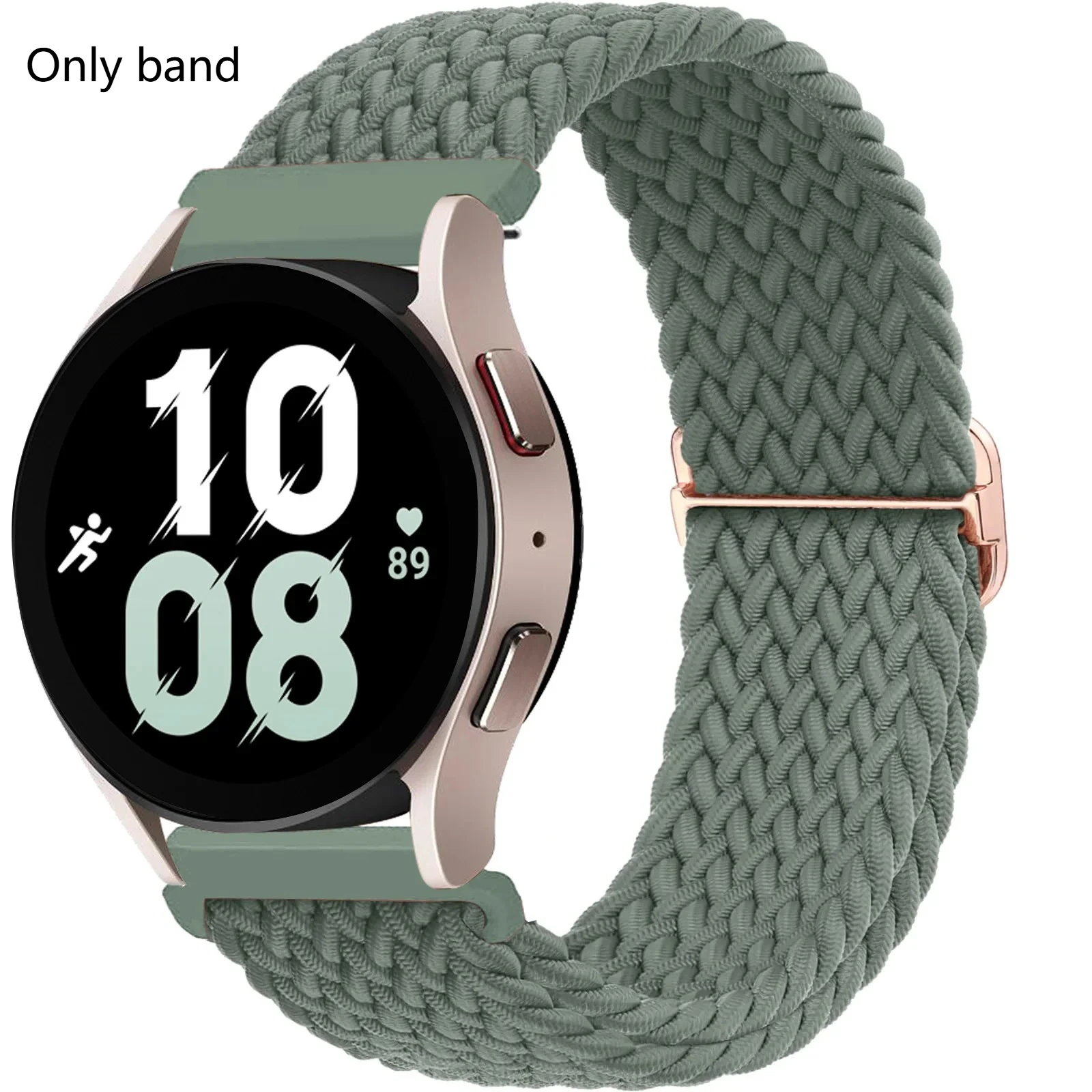 Nylon Braided Smartwatch Band with Protective Case - Stylish Strap Bracelet and PC Bumper Cover