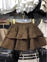 Ballet Sle Cake Skirt Women's A-Line  White ort Skirt Spring Autumn Elastic Waist Slimming Faion plus Size f-length - Image 2