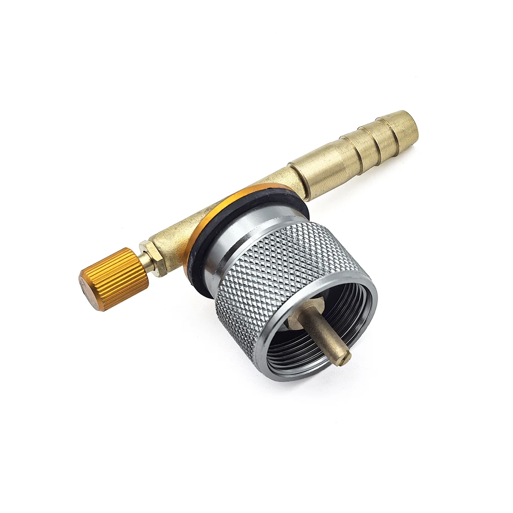 CGA600 1lb Propane MAPP Gas Adapter With EN417 (7/16"-28 UNEF) Female Gas Adapter For Connecting 8mm Inner Diameter Hose