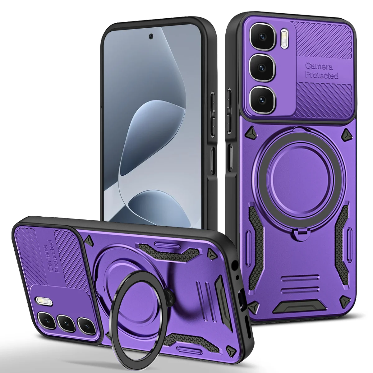 360° Metal Magnetic Rotating Ring Holder Phone Case Protector