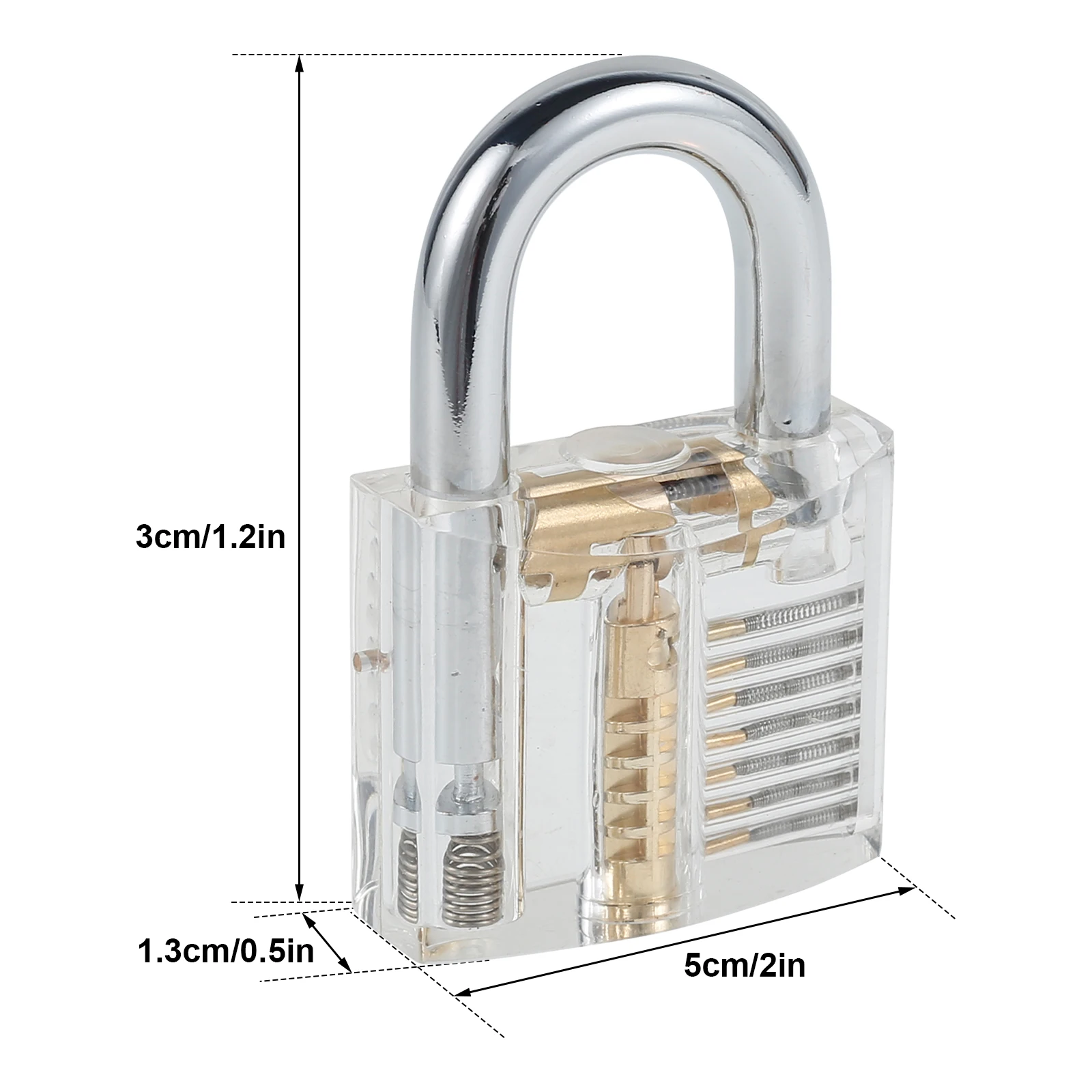 Clear Training Padlock with Visible Mechanism, Practice Plus