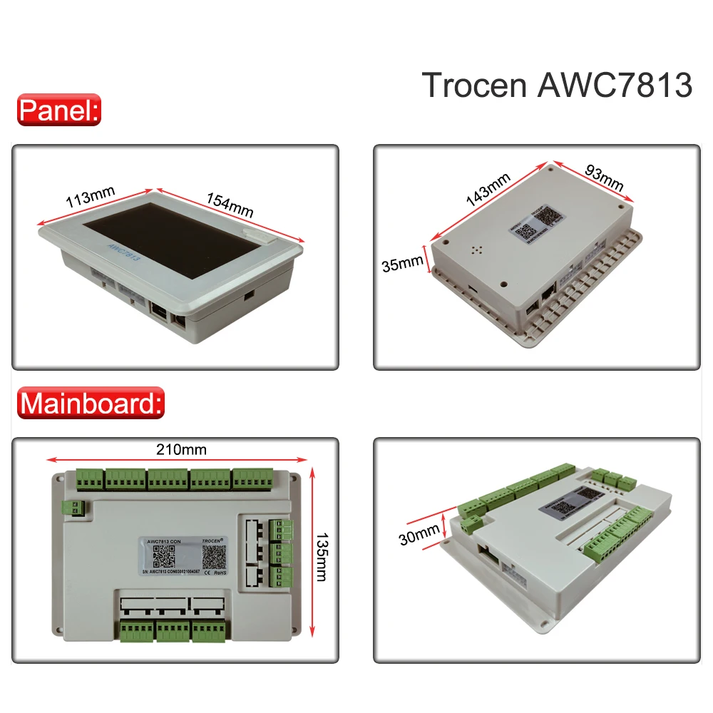 Hunst-CNC Control Motherboard System for Laser Cutting Machine Controller Board Trocen CO2 AWC7813 AWC708S