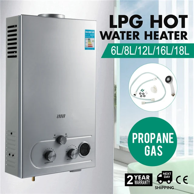 Instant Warmwasser Heizung 8/10/12/16/18L LPG Propan Gas Tankless Wasser  Heizung Kessel für Outdoor Camping Mit Dusche Kopf Kit - AliExpress