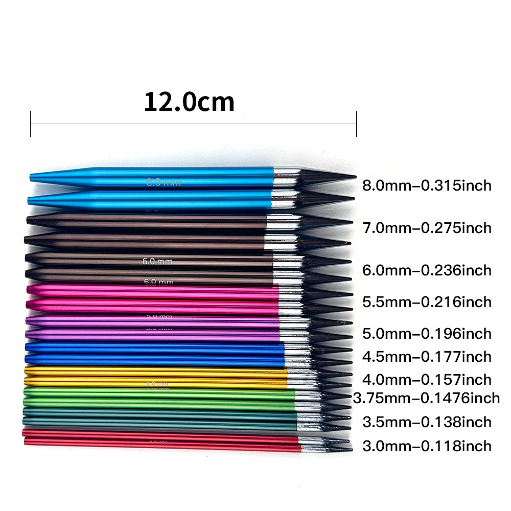 Interchangeable knitting needles crochet hook aluminum circular knitting needles set weaving yarn craft sewing tools