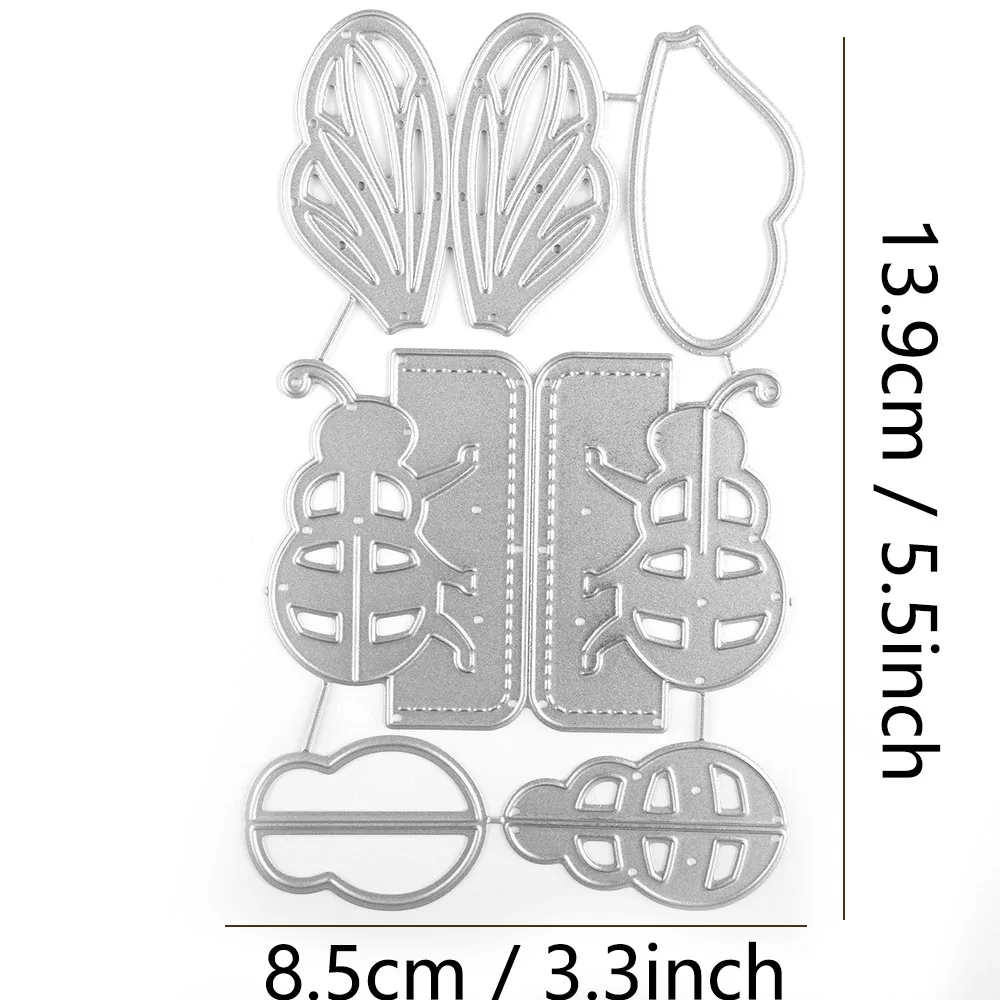 Bee-Themed Honeycomb Metal Cutting Dies for DIY Crafts and Scrapbooking